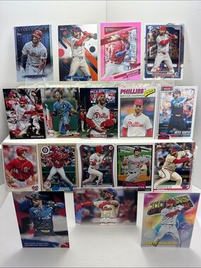 Bryce Harper 17 card lot (Phillies, Nationals)